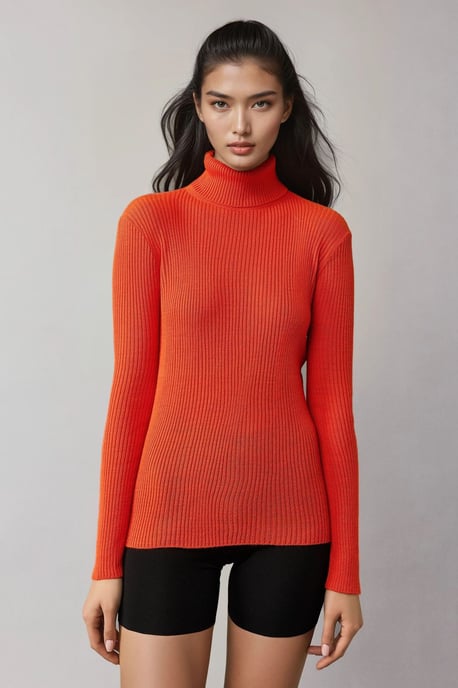 Taillierter Strickpullover mit Stehkragen - Image 6