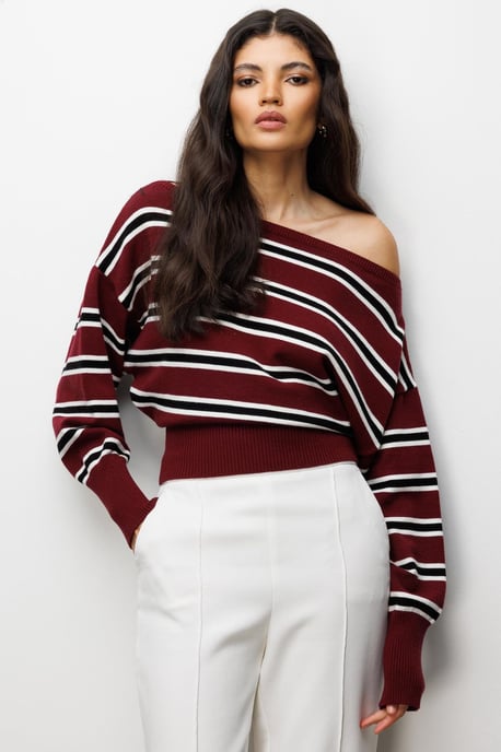 Rippenshirt mit Bootsausschnitt - Image 1