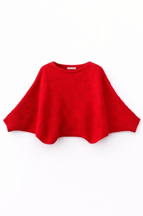 Übergroßer strukturierten Rippstrickpullover mit Rundhalsausschnitt - Image 2