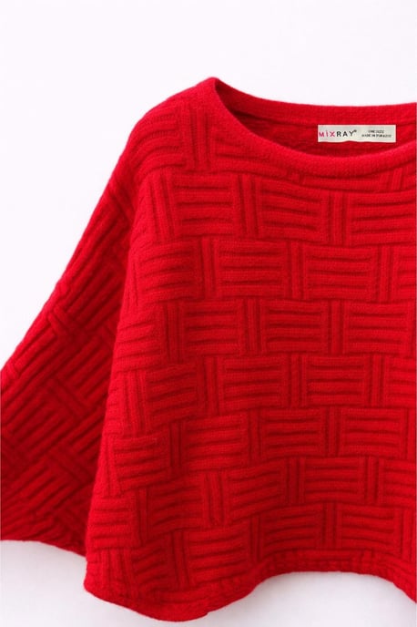 Übergroßer strukturierten Rippstrickpullover mit Rundhalsausschnitt - Image 3