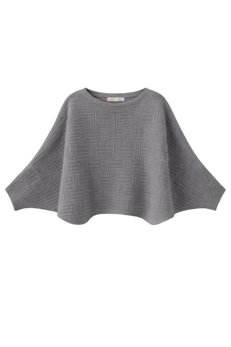 Übergroßer strukturierten Rippstrickpullover mit Rundhalsausschnitt - Image 2