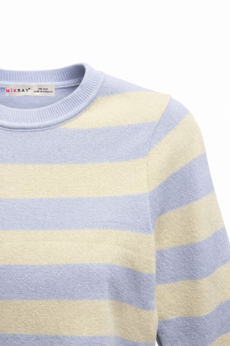 Gestreifter Strickpullover - Image 2