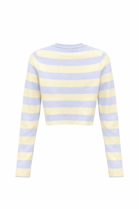 Gestreifter Strickpullover - Image 3