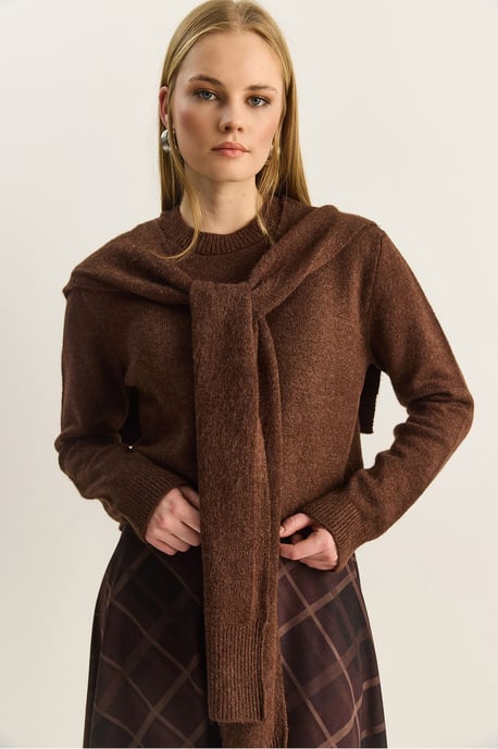 Reguläre Passform Rundhals-Rippstrickpullover - Image 3