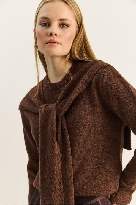Reguläre Passform Rundhals-Rippstrickpullover - Image 4