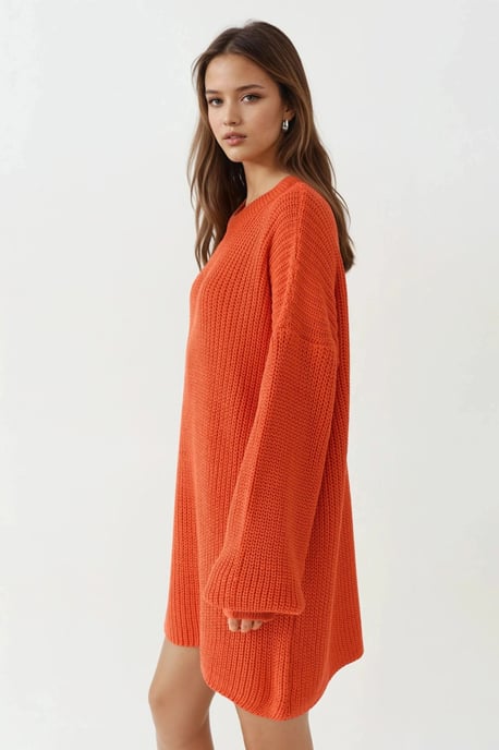 Übergrößen Lang Fit Strickpullover - Image 3