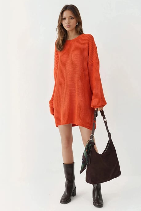 Übergrößen Lang Fit Strickpullover - Image 4