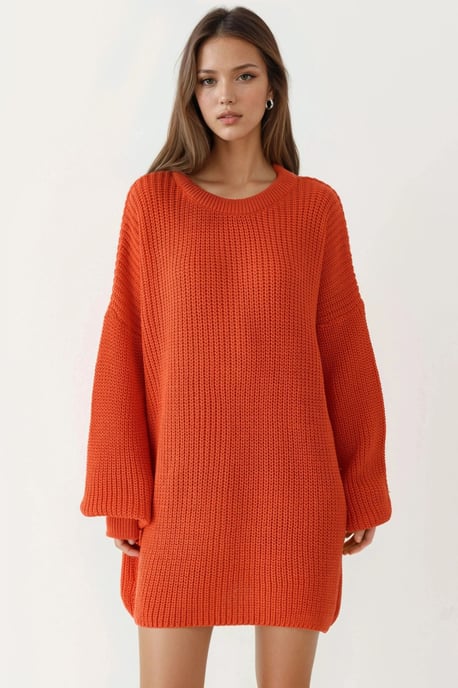 Übergrößen Lang Fit Strickpullover - Image 6