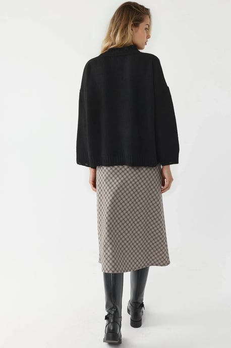 Übergroßer strukturierter Strickpullover mit Rundhalsausschnitt - Image 3
