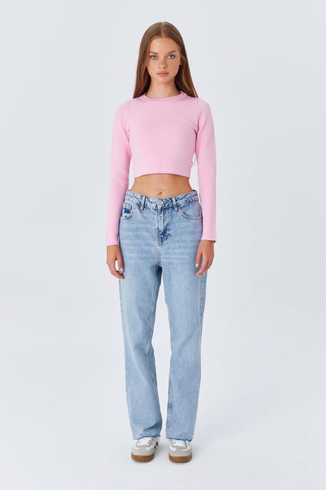 Langarm Basic Crop Stricktop - Image 6