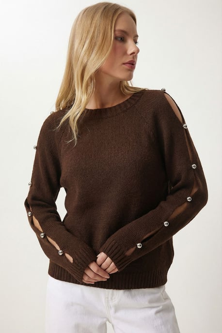 Crew-Neck-Ausschnitt Strickpullover - Image 3