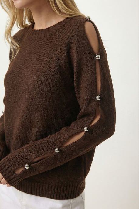 Crew-Neck-Ausschnitt Strickpullover - Image 4