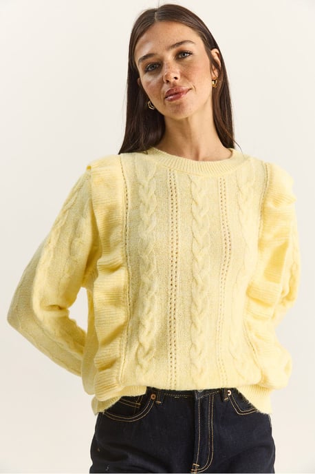 Texturierter Rundhals-Pullover - Image 3