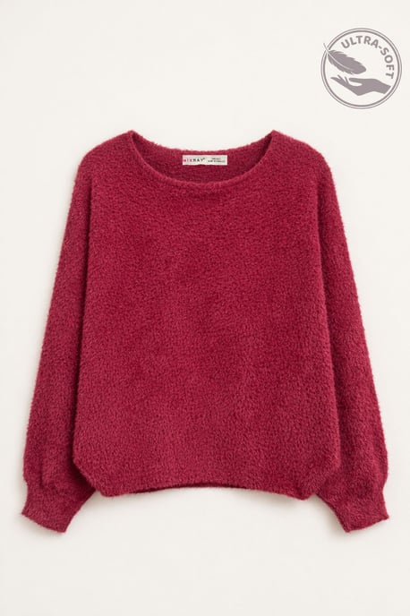 Lässig geschnittener Strickbootneck-Pullover - Image 5