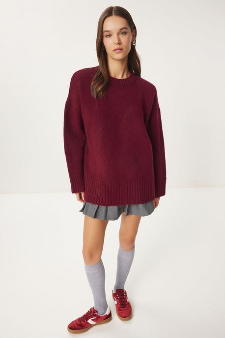 Oversized Basic Sweatshirt mit Rundhalsausschnitt - Image 2