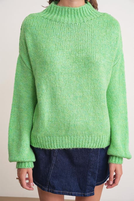 Lässiger Schnitt Rundhals Dickstrickpullover - Image 4