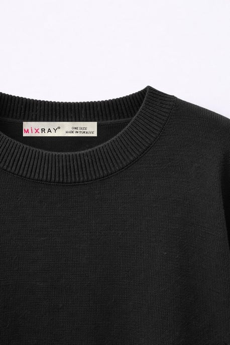 Übergroßer gerippter Strickpullover - Image 2