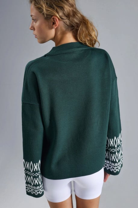 Rundhals-Jacquard-Strickpullover - Image 3