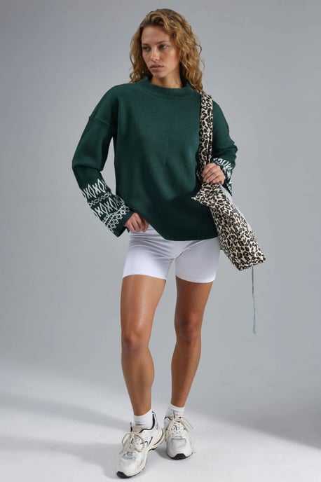 Rundhals-Jacquard-Strickpullover - Image 5