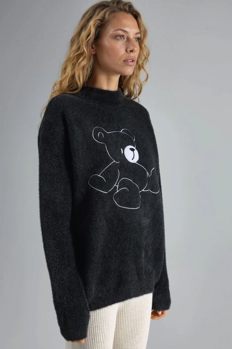 Oversize Teddy-Bär Plüschpullover - Image 2