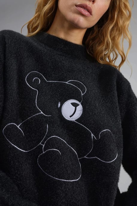 Oversize Teddy-Bär Plüschpullover - Image 6