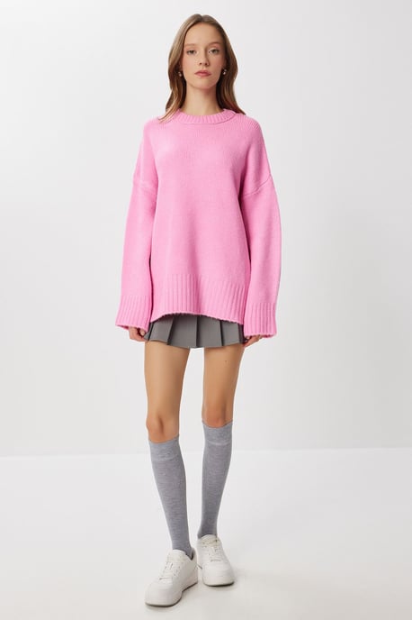 Oversized Basic Sweatshirt mit Rundhalsausschnitt - Image 4
