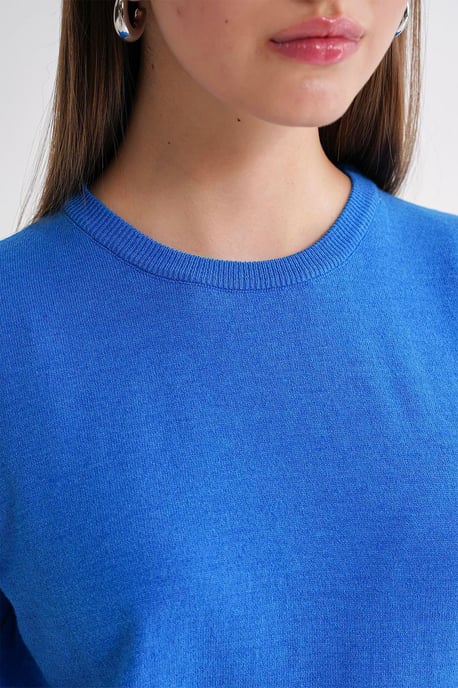Rundhals Kurzarm Strickpullover - Image 4