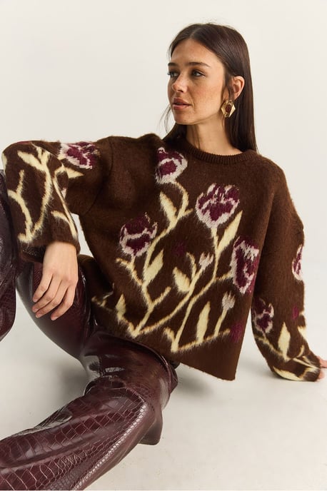 Crewneck-Blütenpullover - Image 3