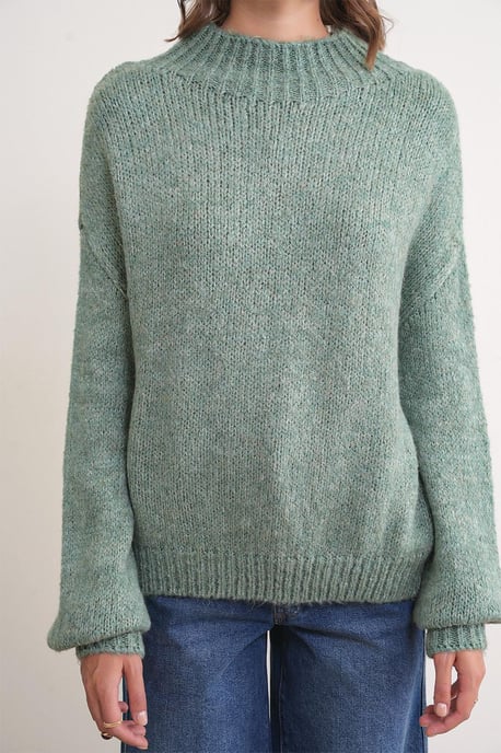 Lässiger Schnitt Rundhals Dickstrickpullover - Image 5