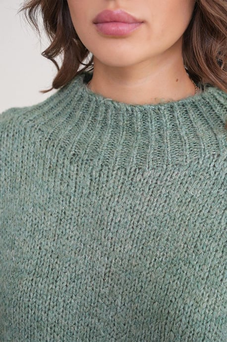 Lässiger Schnitt Rundhals Dickstrickpullover - Image 6