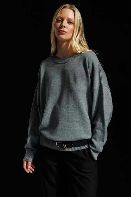 Übergroßer gerippter Strickpullover - Image 6