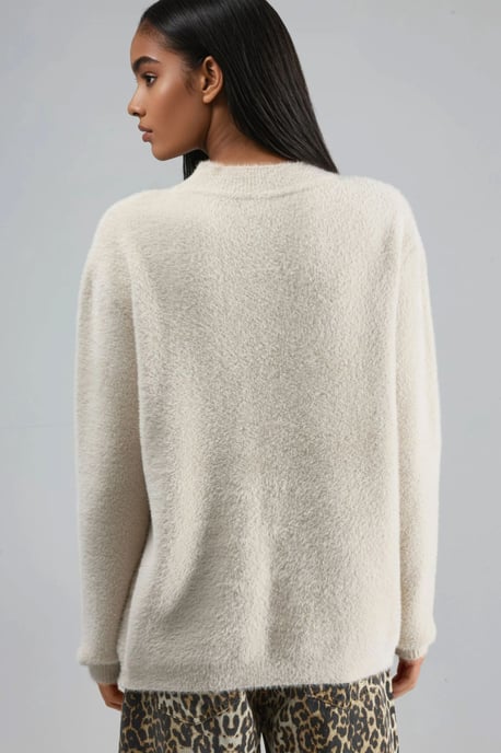 Oversize Teddy-Bär Plüschpullover - Image 3