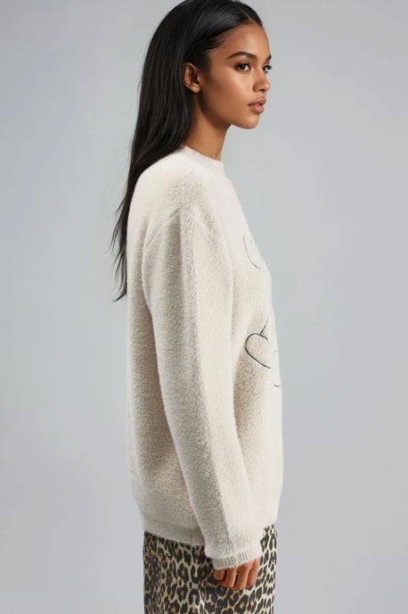 Oversize Teddy-Bär Plüschpullover - Image 4