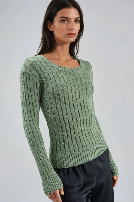 Bootsnacken-Kabelstrickpullover - Image 2