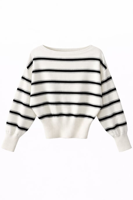 Rippenshirt mit Bootsausschnitt - Image 1