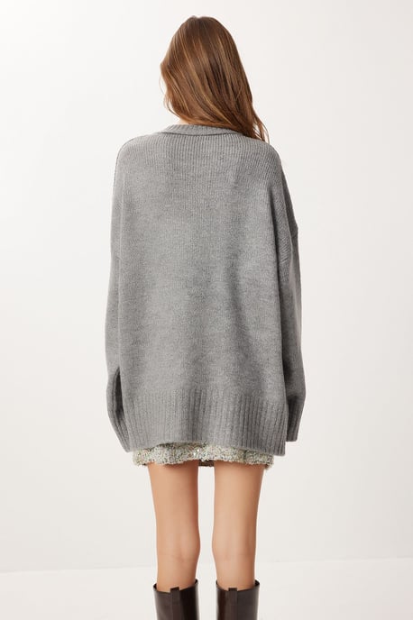 Oversized Basic Pullover mit Rundhalsausschnitt - Image 5