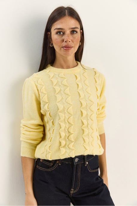 Texturierter Rundhals-Pullover - Image 2