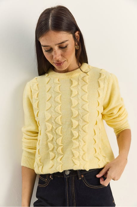 Texturierter Rundhals-Pullover - Image 3