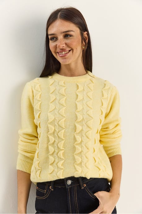 Texturierter Rundhals-Pullover - Image 4