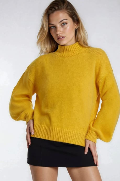Lässiger Schnitt Rundhals Dickstrickpullover - Image 2
