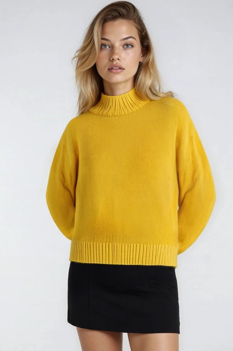 Lässiger Schnitt Rundhals Dickstrickpullover - Image 4