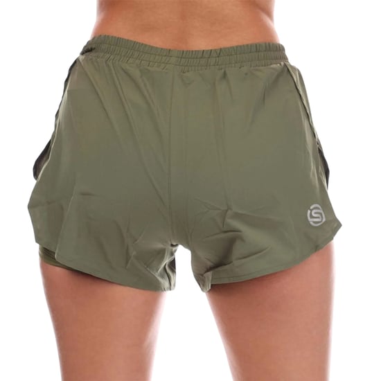 Skins - "Series-3 Superpose" Laufshorts für Damen (Khakigrün) - Image 2