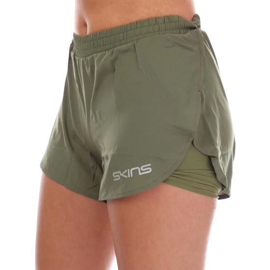 Skins - "Series-3 Superpose" Laufshorts für Damen (Khakigrün) - Image 3