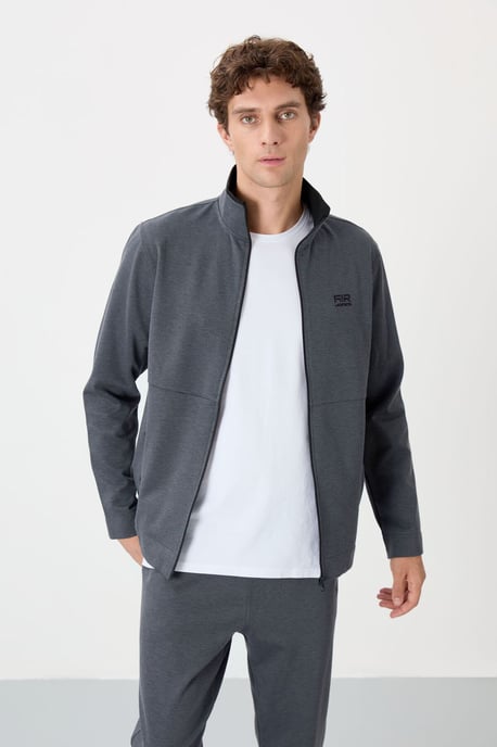 Herren Sweatshirt- und Hosen-Set mit Reißverschlusskragen - Image 2