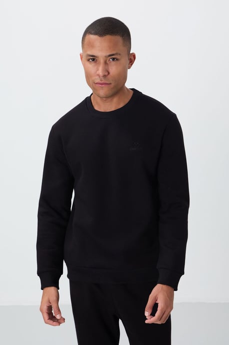 Herren Baumwoll-Polyester Fleece Sweatshirt und Hose Set - Image 2