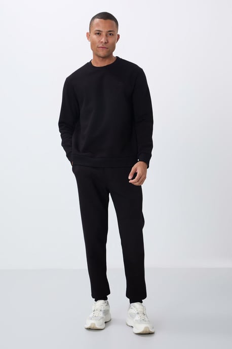 Herren Baumwoll-Polyester Fleece Sweatshirt und Hose Set - Image 4