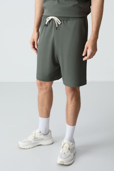 Herren Übergröße Baumwollmischung T-Shirt und Shorts Set - Image 2