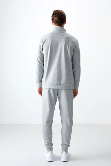 Herren Color Block Fleece Sweatshirt und Hose Set - Image 5