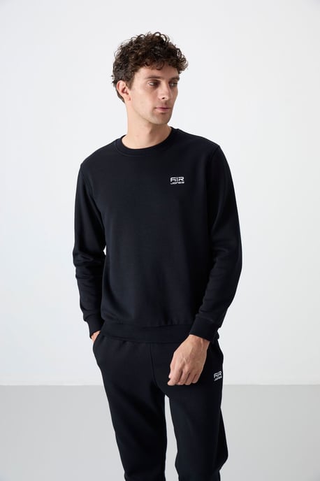Herren Baumwoll-Polyester Fleece Sweatshirt- und Hosen-Set - Image 2