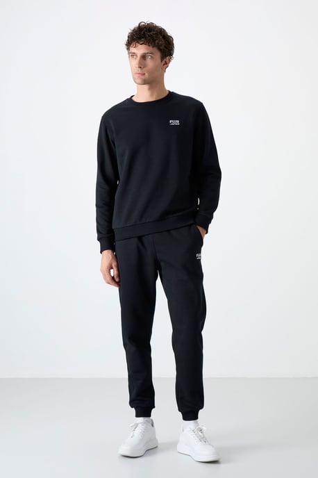 Herren Baumwoll-Polyester Fleece Sweatshirt- und Hosen-Set - Image 4